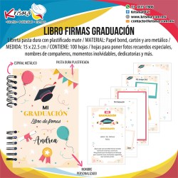 Libreta Libro de Firmas Graduación